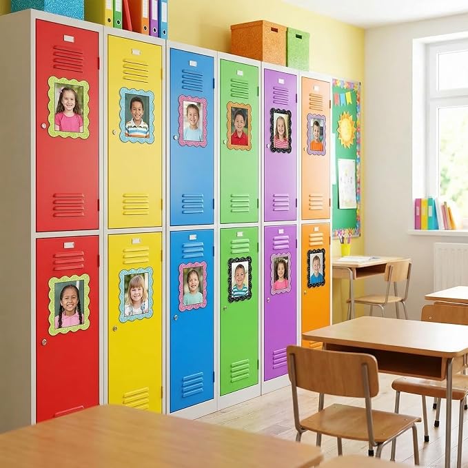 Capoda 12 Pcs 4x6 Magnetic Picture Frames Back to School Picture Frame for Refrigerator Locker Accessories Magnetic Photo Holders Fridge Photo Magnets for Home School Office Decorations(Composition) - Image 5
