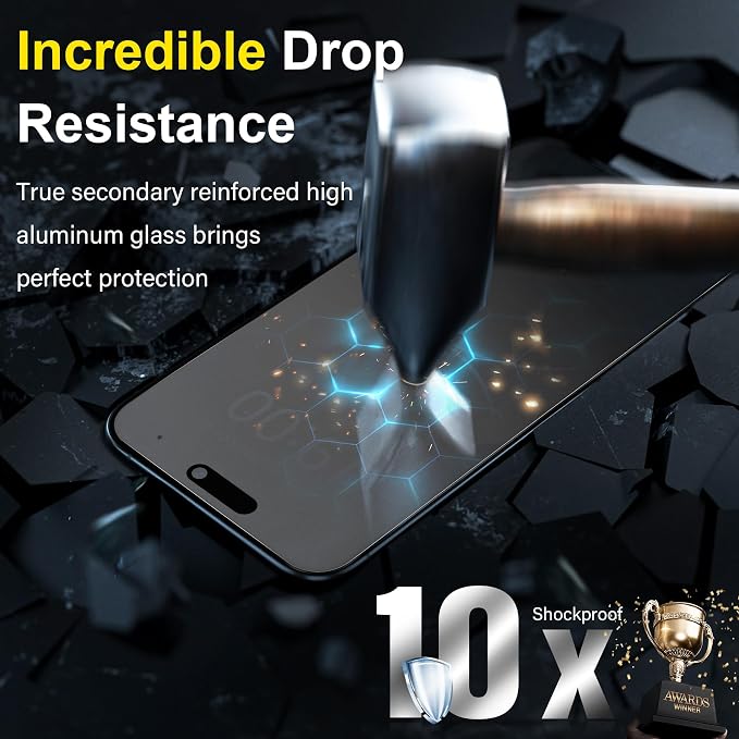 YWXTW 2 Pack Matte Screen Protector for iPhone 14 Pro Max 6.9 Inch + 1 Set Camera Lens Protector, Anti Glare Anti Fingerprint 14 Pro Max Glass Screen Protector, Bubble Free, Smooth as Silk - Image 5