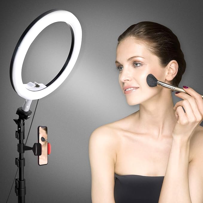UBeesize 10" Ring Light with Overhead Phone Mount - Image 5