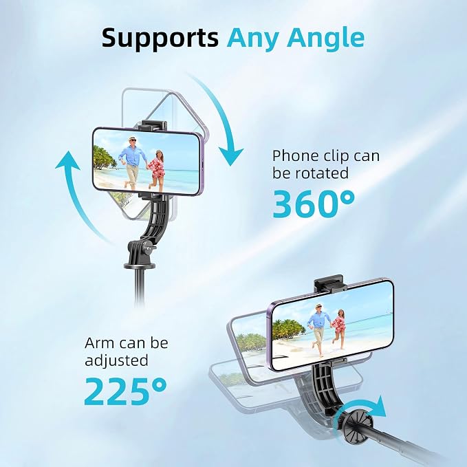 51" Selfie Stick Tripod, Extendable Cell Phone Stand with Remote, Aluminum Alloy Smartphone Travel Tripod Phone Stand for iPhone 15/14/13/12 Pro Max, Samsung, Huawei, GoPro - Image 5