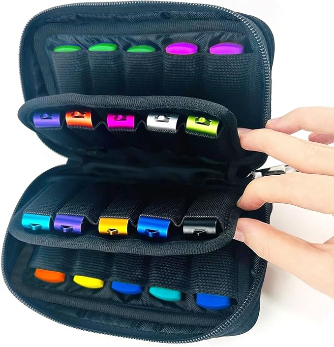 USB Flash Drive Organizer Case 20 Slots Memory Stick Storage Pouch with Zipper Portable Shockproof Neoprene USB Holder for Thumb Drive/Jump Drive/Pen Drive Storage (Black) - Image 7
