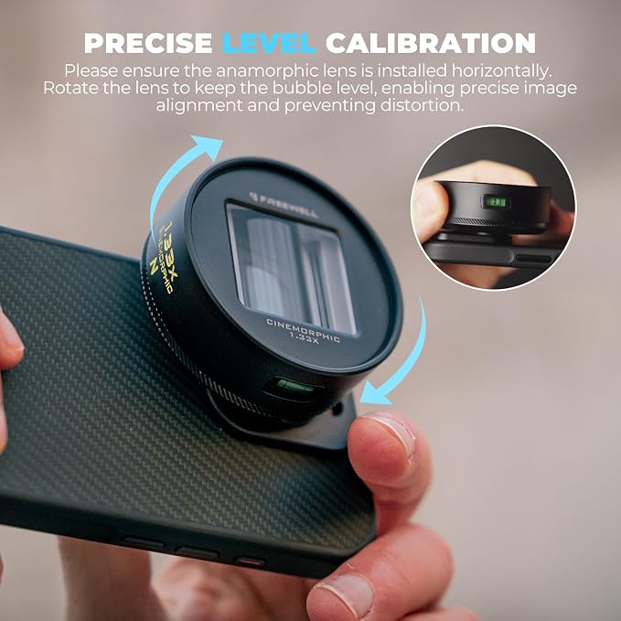 Freewell Neutral Streak 1.33x Anamorphic Lens with 17mm Mount Phone Case | Cinematic Wide-Screen Lens with Natural Light Streak Effect, Perfect for Night Cityscapes, Filmmaking - Image 4