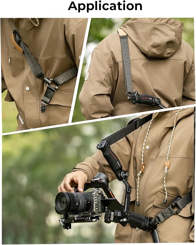 SmallRig Weight-Reducing Shoulder Strap Compatible with Sling Handle for DJI, Gimbal Belt with Upgraded QD Buckles for RS 4 / RS 4 Pro/RS 4 Mini/RS 3 / RS 3 Pro/RS 3 Mini/RS 2 - Black - Image 7