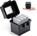 JJC DB-110 NP-BX1 Small Camera Battery Case Holder for Ricoh Sony Olympus | Holds up to 4 Ricoh DB-110/Sony NP-BX1/Olympus LI-90B/LI-92B Batteries/1 SD/2 TF Cards, Water-Resistant & Shockproof by JJC