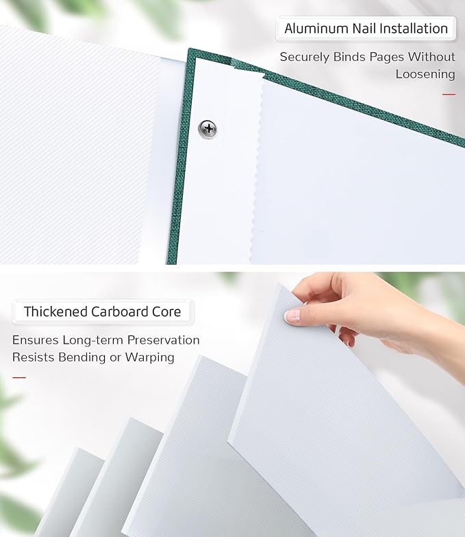 Artfeel Photo Album Self Adhesive Scrapbook Album for 3x5 4x6 5x7 8x10 Pictures,40 Pages Linen Cover with Display Window DIY Photo Book,Ideal Gifts for Family Travel Wedding Baby - Image 7