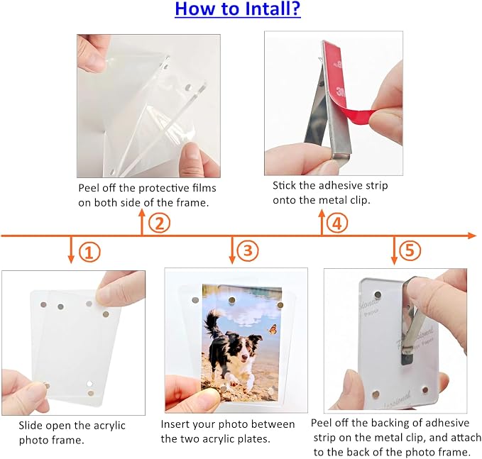 4-Pack Car Sun Visor Photo Clips 3x4", Magnetic Acrylic Picture Holder | Clear Magnetic Picture Holder Resists 212°F/100°C Heat, Clips to Car Sun Visor, Personalized Photo Frame Gifts for Car Lovers - Image 7