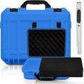 Relaxweex 1 Pcs Waterproof Hard Case with DIY Customizable Foam Insert Portable Protective Case with Knife for Camera Drones Equipments Tools Test Instruments(Blue,14.3 x 11.4 x 4.5 Inch) by Relaxweex