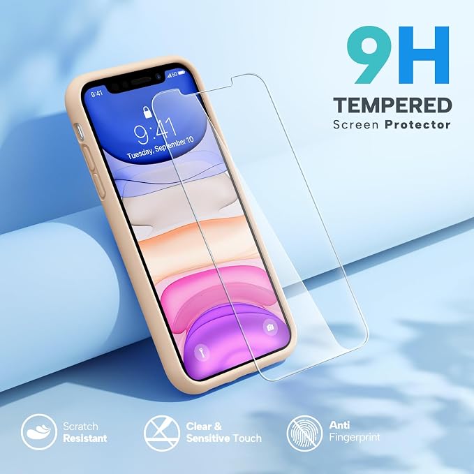 Miracase Silicone for iPhone 11 Phone Case, Sand | Soft Anti-Scratch Microfiber Lining, Premium Silicone Cover Shockproof Drop Protection Phone Case for 11 - Image 6