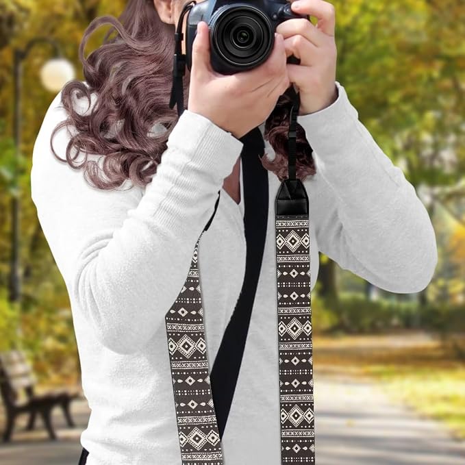 Coldinair Black Adjustable Camera Strap Universal Neck & Shoulder Soft Padded Strap for All DSLR Cameras,Binoculars - Image 3