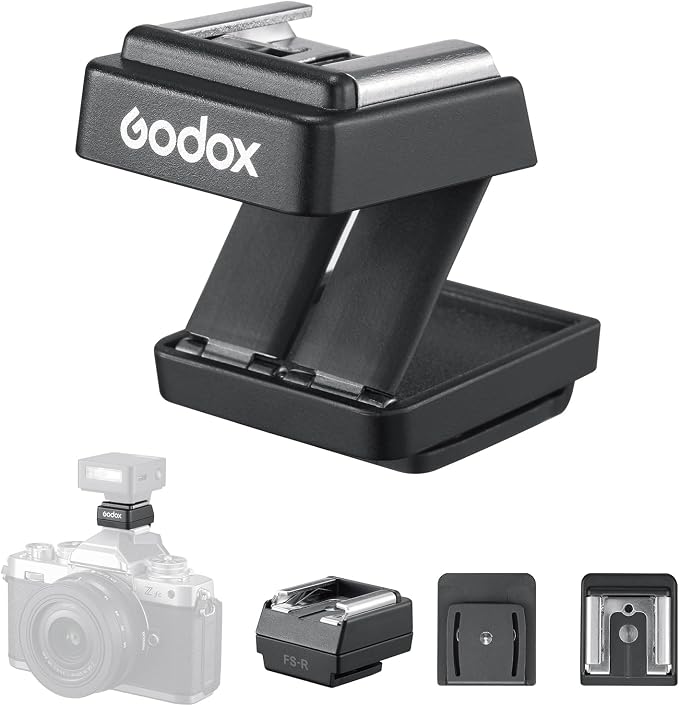 Godox FS-R Single Contact Folding Hot Shoe Riser, Extender for Godox IM30 IM20 IM22 Mini Flash, Raises Flash 30mm Height to Reduce Lens Shadow, Flexible Flash Positioning by GODOX