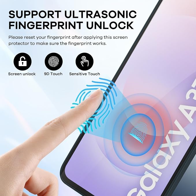 4+4 for Samsung Galaxy A37 5G Screen Protector Camera Lens Protector | 9H Tempered Glass Cell Phone Protector - Image 6
