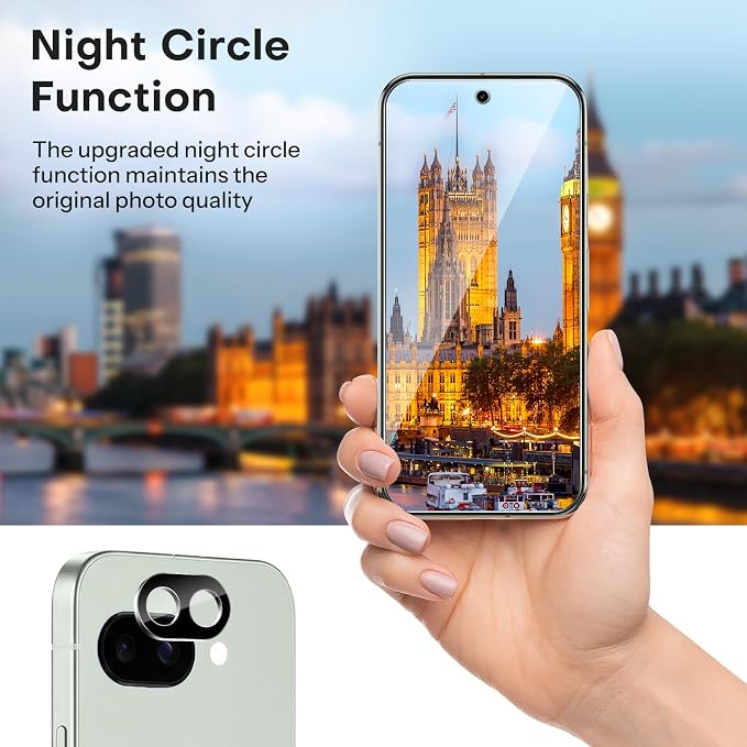 OMOTON 3+2 Pack for Google Pixel 10a Screen Protector 6.3 inch | 3 Pack Tempered Glass Screen Protector & 2 Pack Camera Lens Protector with Alignment Framework, Case Friendly - Image 6