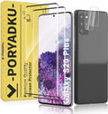 2+2 Pack for Samsung Galaxy S20 Plus Screen Protector and Camera Protector | Fingerprint Support, Case Friendly, Bubble-Free, 9H Hardness, HD Clear Glass, Scratch-resistant by JavoYion