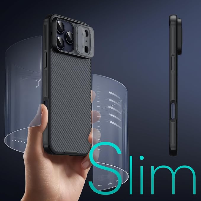 Nillkin for iPhone 17 Pro Max Case with Slide Camera Cover | Full Camera Protection | Thin Slim Fit | Shockproof Protective | Phone Case for iPhone 17 Pro Max, Transparent Black - Image 7