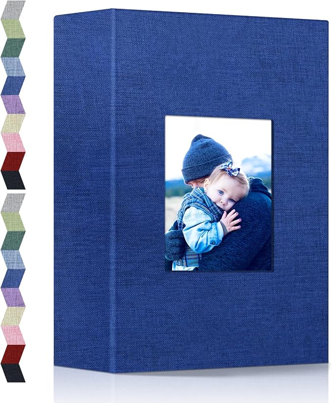 popotop Photo Album 4x6-200 Photos Photo Books with 200 Horizontal Pockets,Linen Cover Albums for Family Wedding Anniversary Baby Vacation Pictures by Popotop
