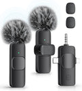 3-in-1 Wireless Lavalier Microphone for iPhone, iPad, Android, Camera - Noise-Canceling Mini Mic with 2.4G Ultra-Low Latency for Vlog, TikTok & YouTube Streaming (2 Mics) by KUKIHO