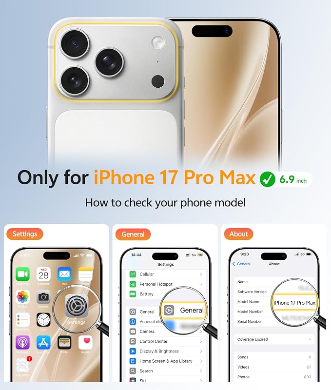 FNTCASE for iPhone 17 Pro Max Case, Fit for Magsafe, Screen Protector | Full Camera Protection, Translucent Matte, 14FT Military Grade Drop Proof, Shockproof Protective Phone Cover, Desert Gold - Image 2