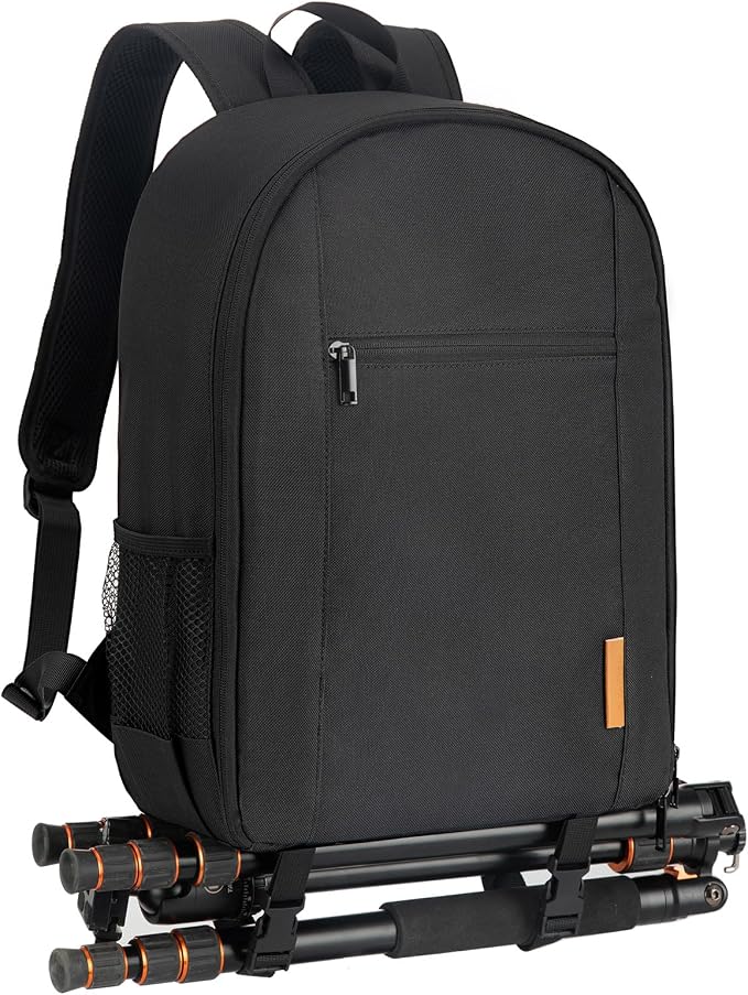 TARION Camera Backpack for Photographers Medium Lightweight 15L Black TB-M | 14 Inch Laptop Compartment, Rain Cover, Bottom Tripod Holder, for DSLR Mirrorless Cameras, Everyday Shooting Bag by TARION