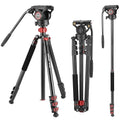 NEEWER 72" Fluid Head Video Tripod Monopod, Aluminum Alloy QR Plate Compatible with DJI RS Gimbal, 360° Pan & +90°/-70° Tilt for DSLR Camera Camcorder, Max Load 13.2lb/6kg, TP72A by Neewer