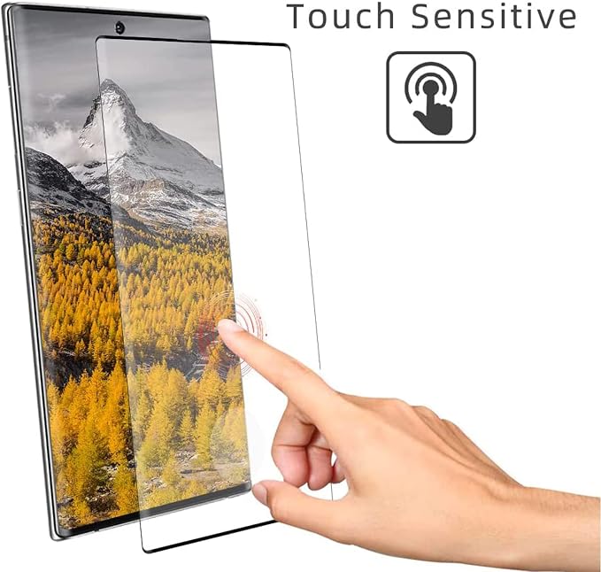 [2+2 Pack Galaxy S22 Ultra Screen Protector, 9H Tempered Glass Scratch Resistant, Ultrasonic Fingerprint Support, For Samsung Galaxy S22 Ultra 5G 6.8 Inch Glass Screen Protector - Image 5