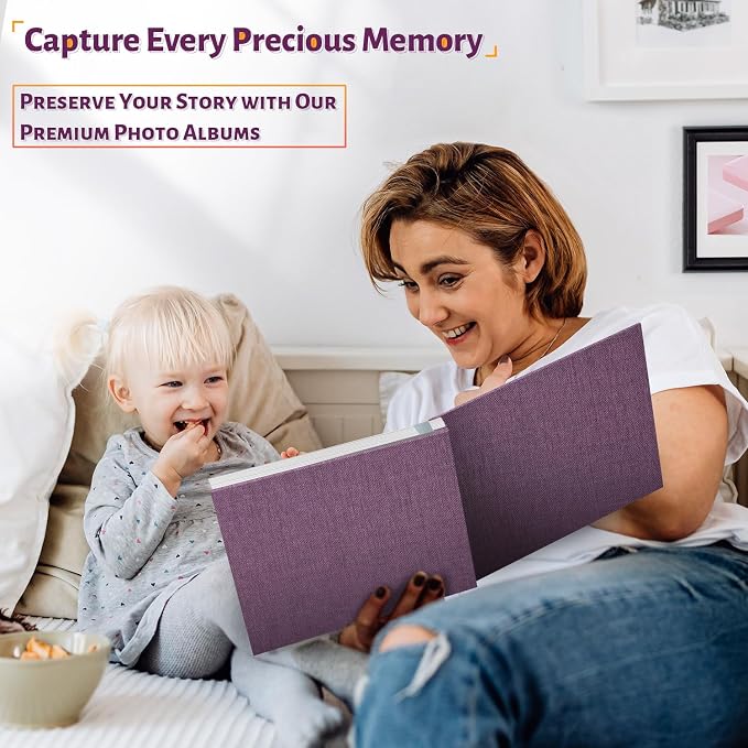Artfeel Photo Album Self Adhesive Scrapbook,Large Photo Book for 4x6,5x7,8x10 Pictures,DIY Album for Baby Wedding Family Travel Birthday,with Metallic Pen and Scraper - Image 6