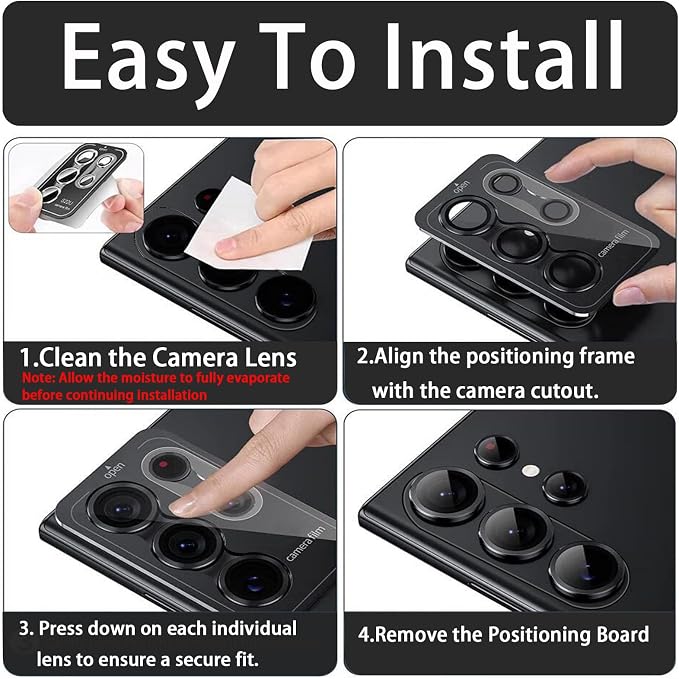 2 Pack for Samsung Galaxy S26 Ultra Camera Lens Protector,9H Tempered Glass Lens Screen Protector,Ultra HD Anti Scratch Camera Cover for Galaxy S 26 Ultra 2026,Clear - Image 7