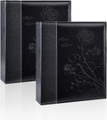 Artmag Photo Album 5x7 2 Packs Clear Pages Pockets Leather Cover Slip Slide in Photo Album Book Each Holds 100 Vertical 5x7 Photos Picture Book for Wedding Family (Black) by Artmag