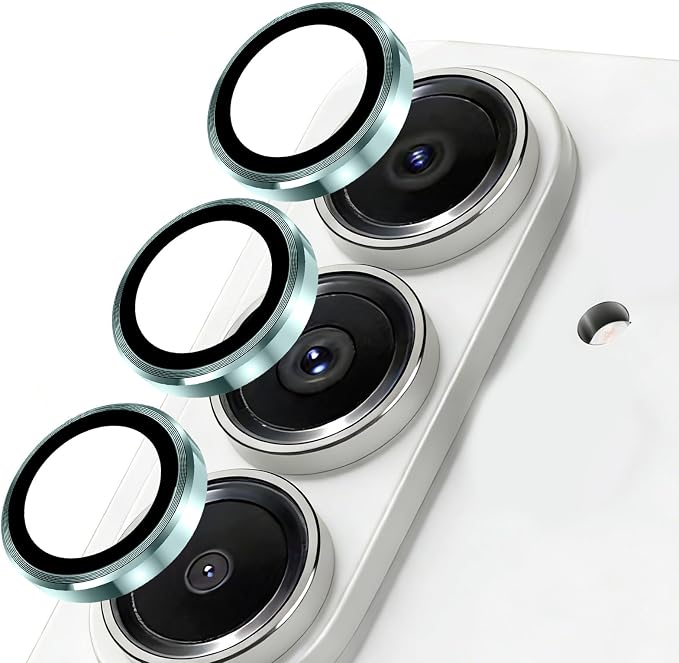 SiHPuoy 2Set Camera Lens Protector for Samsung Galaxy S26/S26 Plus, Green | 9H+ Tempered Glass, Military Grade Shatterproof,Anti-Scratch, Case Friendly,HD Metal Camera Cover,Does not Affect Night Shots by SiHPuoy