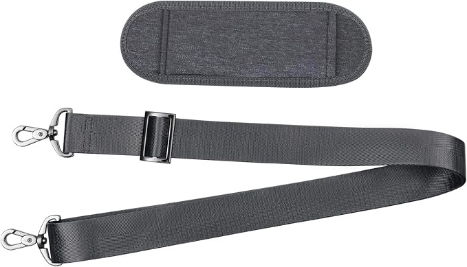 MOSISO 56 inch Shoulder Strap, Adjustable Soft Universal Non-Slip Strap | Thick Replacement Strap, Fit Padded with Metal Swivel Hooks for Laptop Shoulder Bag/Laptop Messenger Bag, Space Gray - Image 5