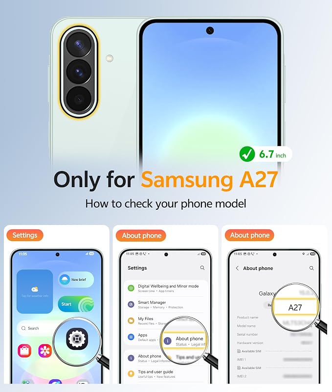 FNTCASE for Galaxy A27 5G Phone Case, Fit for Magsafe, Screen Protector | Translucent Matte, 14FT Military Grade Drop Protection, Slim Shockproof Protective, for Samsung A 27 4G Cover, Light Blue - Image 2