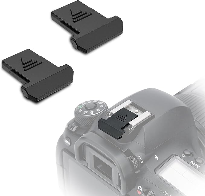 JJC 2 PCS Camera Hot Shoe Cover Cap for Canon R100 R5 R6 RP Rebel T7 DSLR | Anti-Scratch & Dustproof, for Canon EOS R100 R5 R6 RP 5D Mark IV 6D Mark II M50 Mark II Rebel T8i T7i T7 T6i SL3 SL2 by JJC