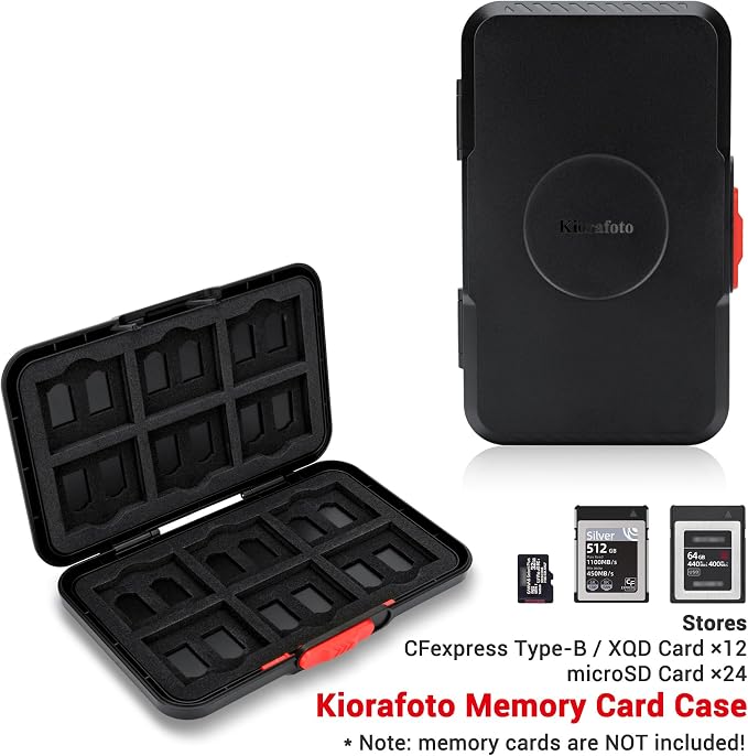 Pop Up Style XQD Cfexpress Type-B Card Case,36 Slots Memory Card Holder Wallet for 12 XQD Cfexpress Type-B Cards & 24 MSD Micro SD/Micro SDHC/Micro SDXC Cards, Slim TF Cfexpress Memory Card Case - Image 2