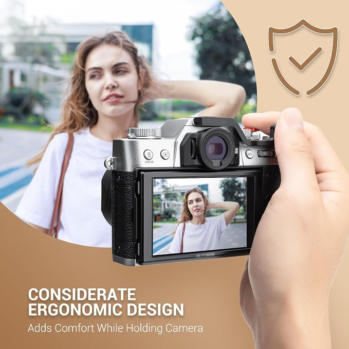 XT30III Thumb Up Grip w Shutter Button for Fujifilm XT30 III II XT20 XT10 | Metal X-T30III X-T20 X-T10 Thumb Grip with Hot Shoe Cover Protector Thumb Rest Support Holder Not Affect Use of Dial - Image 2