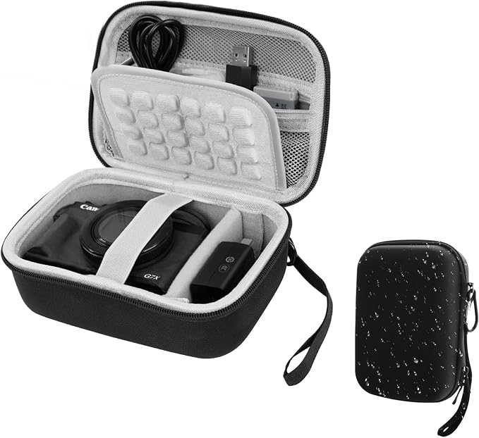 EMART Digital Camera Case, Small Camera Bag Fit Size<6"x4"x1.85" for Kodak. | Lightweight & Durable Camera Case Fits Canon G7 X Mark III/CAMKORY/VJIANGER/lECRAN Perfect for Travel,Daily Carry (Case Only) by EMART