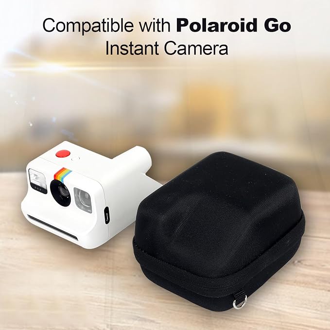 Protective Case for Polaroid Go Instant Film Camera - Camera Bag Compatible with Polaroid Go 9035/9071/ 9070 Storage Case Travel Carry Bag with Wrist Band - Black - Image 3