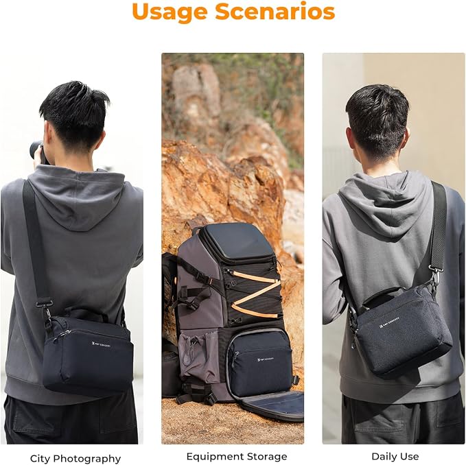 K&F CONCEPT Camera Sling Bag Small Crossbody Case | For DSLR/SLR Camera, Cute & Compact, Shoulder Photography Bags, Compatible for Canon/Nikon/Sony, BS09 - Image 8
