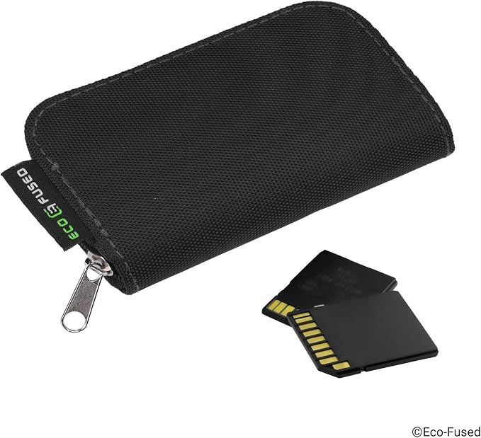 Eco-Fused Memory Card Case - Fits up to 22x SD, SDHC, Micro SD, Mini SD and 4X CF - Holder with 22 Slots (Black / 22 Slots - 2 Pack) - Image 3