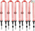 FIEIL 5 Pack Nylon iPad Strap, Adjustable Camera Neck Strap, Comfortable Shoulder Strap for iPad, Cellphone Tablet, Camera, Laptop, Binocular, Luggage Bag(Peach Pink Universal Neck Lanyard) by FIEIL