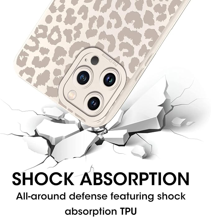 Cute Cheetah Print Phone Case for iPhone 11 Pro White Luxury Leopard Case 5.8", Aesthetic Pattern Design Cover Full Camera Lens Protective Shockproof Soft Slim TPU Funda for Women Girls - Image 6