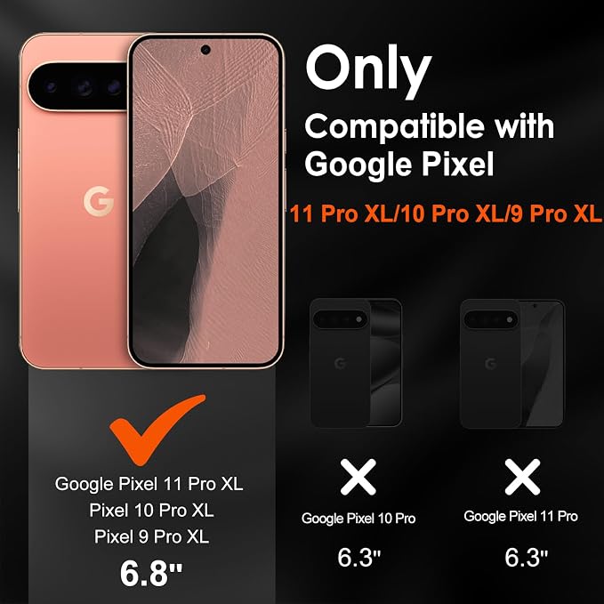 ivoler Screen Protector for Google Pixel 11 Pro XL Tempered Glass 3-Pack | with [Easy Installation Frame], Anti-Scratch Case Friendly Clear HD Film for Google Pixel 9 Pro XL 6.8inch - Image 2