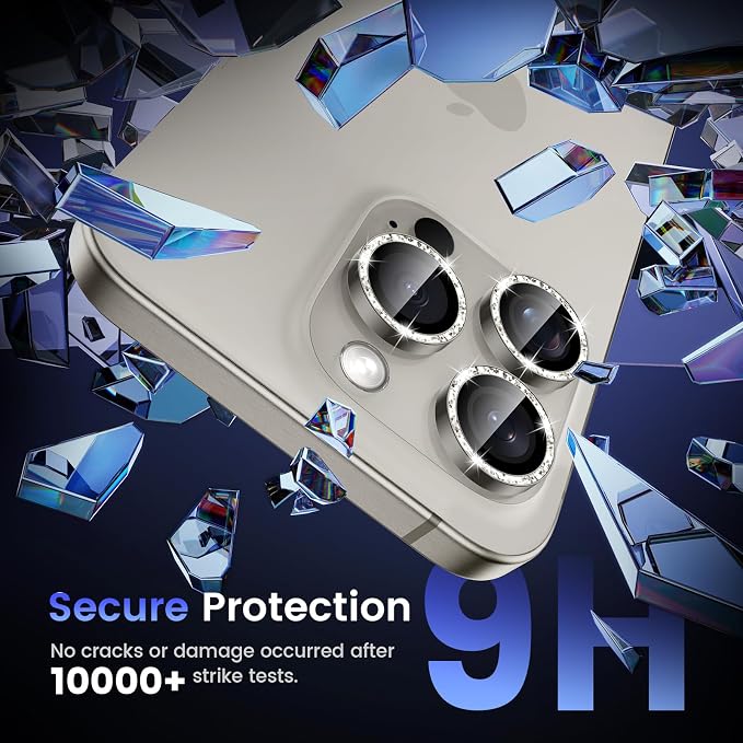 Tensea Camera Lens Protector Compatible for iPhone 17 Pro Max/17 Pro/15 Pro Max/15 Pro/16 Pro Max/16 Pro/14 Pro Max/14 Pro, Metal Tempered Glass Cover Camera Screen Protector Accessories,Case Friendly - Image 5