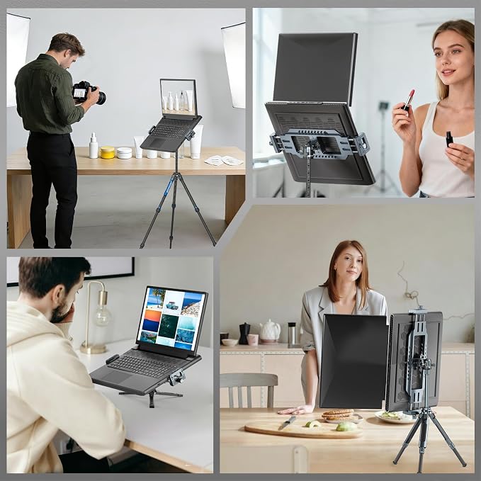 Laptop Tripod Mount with Arca Swiss Plate, Rubber Pad, 1/4" & 3/8" Screw Holes for Secure Laptop Holding – Works with Tripod Head for Vertical/Horizontal/Musicians/Studio Recording - Image 6