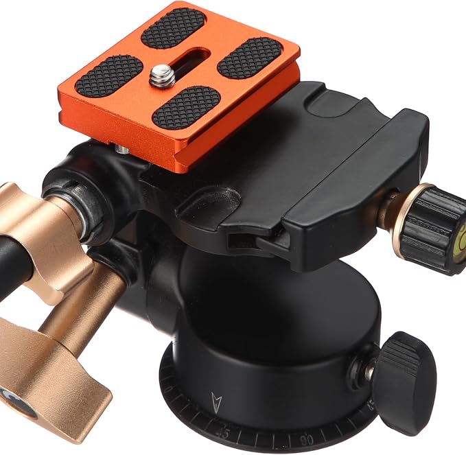 Frienda Quick Release Plate Tripod 1/4-20 DSLR,Pu50,Orange | Tripod Mount Plate, Camera Tripod Mount for DSLR Camera Tripod Ball Head , Metal, 1.9 x 1.5 x 0.4 Inch - Image 7