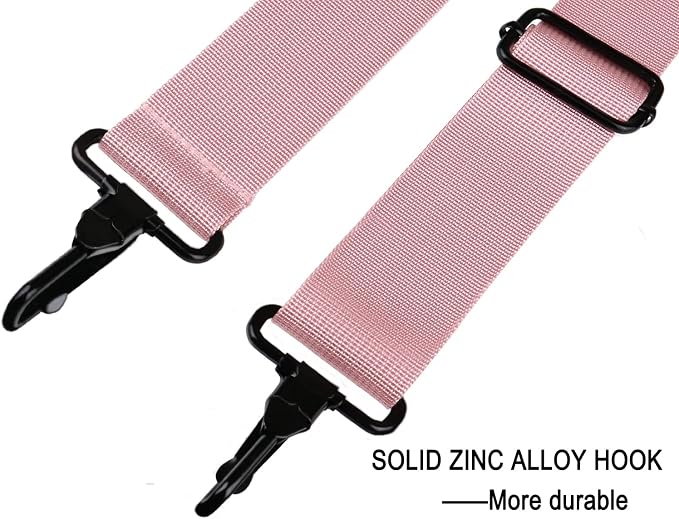 Shoulder Strap, Durable 55" Universal Replacement Laptop Shoulder Strap, Adjustable Comfortable Belt with Metal Hooks for Briefcase, Computer Messenger Bag, Laptop Case Luggage/Duffel/Camera, (Pink) - Image 3