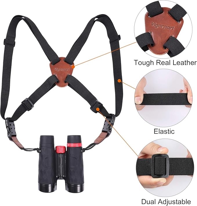Vigorport Camera Strap, Cross Shoulder Straps, Quick Release Chest Harness | for Binoculars, Rangefinders, Harness Strap Compatible with Canon, Nikon, Sony and DSLR SLR Cameras - Image 3