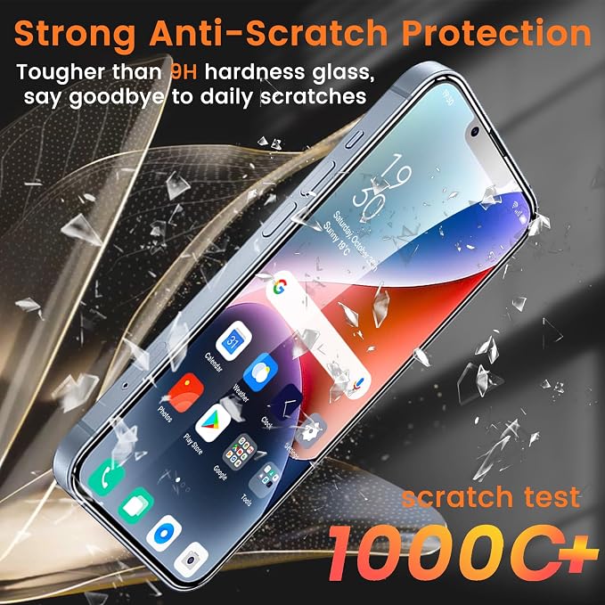 Lesakit 3+6 Pack Privacy Screen Protector for iPhone 14 6.1-Inch with 6 Pack Camera Lens Protector, Anti Spy Tempered Glass Film 9H Hardness Bubble Free Case Friendly - Image 4