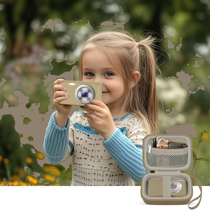 ALKOO Digital Camera Case for CAMKORY, Camera Pouch for KODAK Pixpro -Brown | for Lecran/for VAHOIALD Point and Shoot Camera, Hard Carrying Case with Mesh Pocket, Compact for Vlogging, Travel and Storage - Image 8