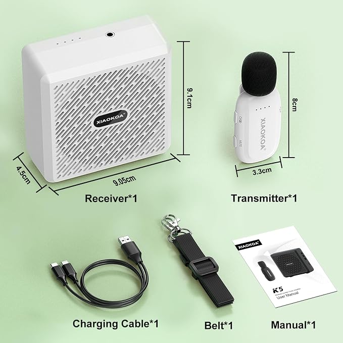 Wireless Lavalier Microphone with Voice Amplifier for Teachers | Bluetooth Speaker with Lapel Mic, Charging Portable Mini Mics, 2.4G Clip Microphones System for Tour Guides Fitness Meetings - Image 7