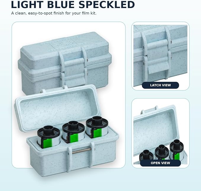 35mm Film Storage Case, 3-Roll 135 Film Canister Holder with Snap Latch, PET Film Organizer - Image 7