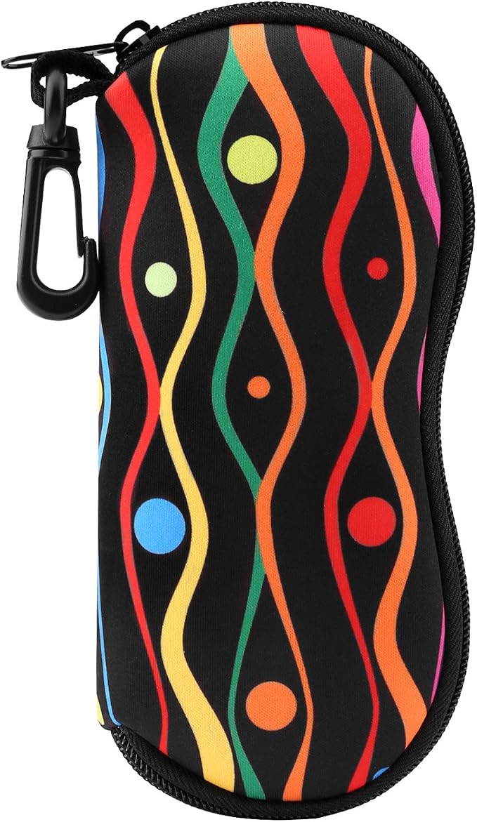 MoKo Sunglasses Soft Case Ultra Light Neoprene Zipper Eyeglass Case for Men Women by MoKo